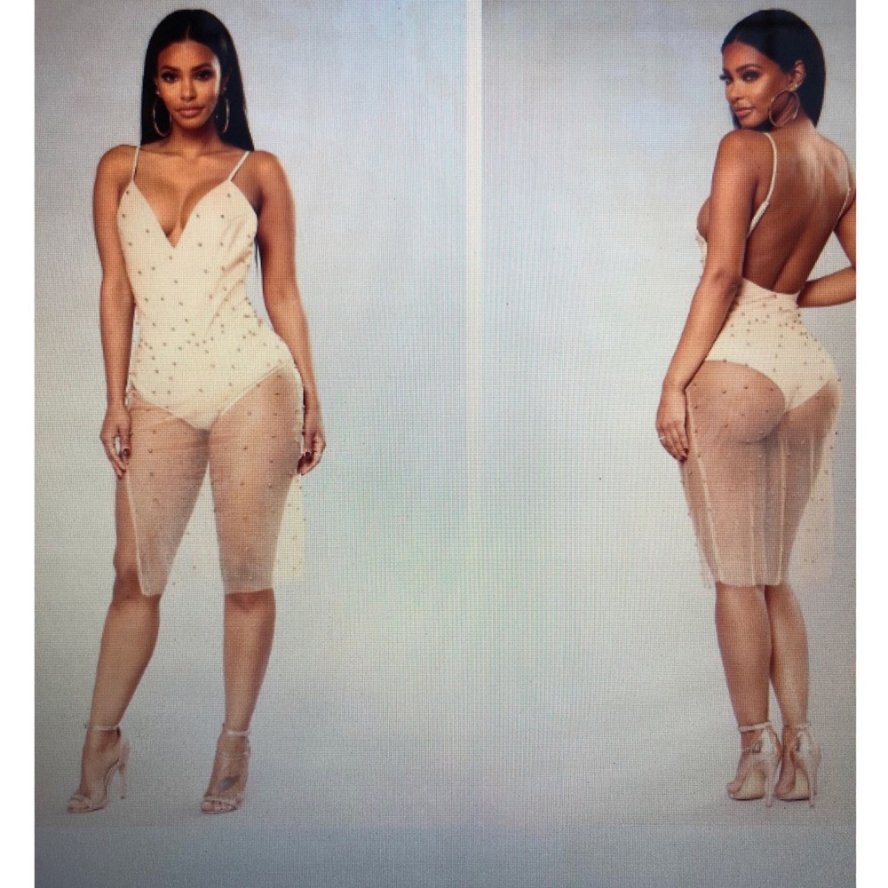Spotlight studded dress from Fashion Nova